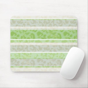 Leopard print on striped background. mouse mat