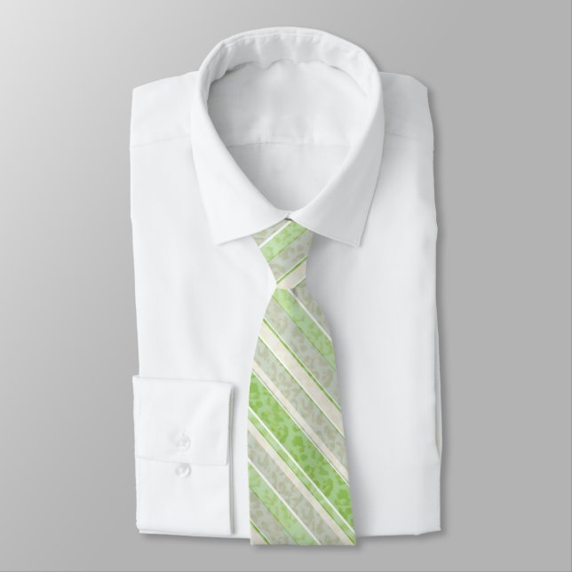Leopard print on striped background. tie (Tied)