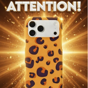 Leopard Print Orange Black Spots