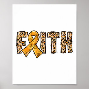 Leopard Print Orange Ribbon Faith Crps Awareness