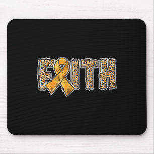 Leopard Print Orange Ribbon Faith Crps Awareness Mouse Mat