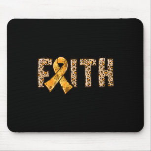 Leopard Print Orange Ribbon Faith Leukaemia Awaren Mouse Mat