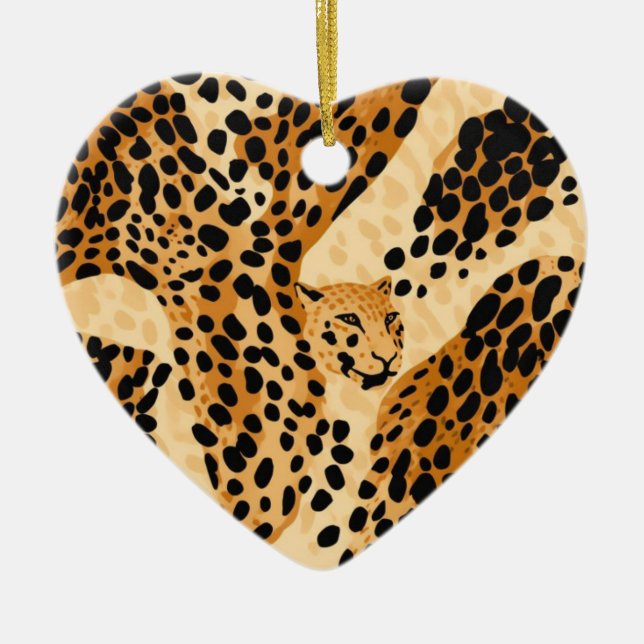 Leopard Print Ornament (Front)