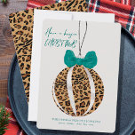 Leopard Print Ornament Green Bow Boujee Christmas Holiday Card<br><div class="desc">Have a Boujee Christmas card decorated with leopard print bauble ornament with a green bow. Have a boujee christmas is hand lettered in casual script and the template is ready for you to add your personalised greeting and name(s).</div>