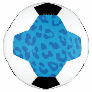 Leopard Print Pale Blues Football