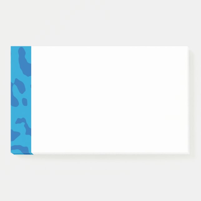 Leopard Print Pale Blues Post-it Notes (Front)