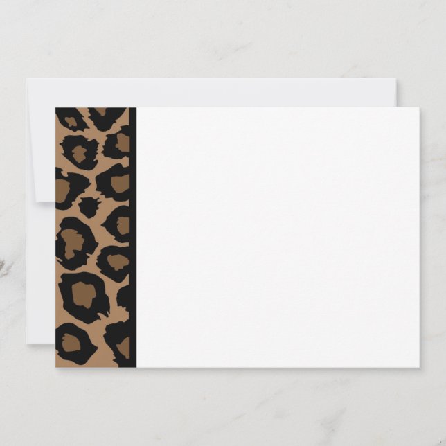 Leopard Print Panel Invitation (Front)
