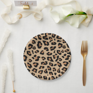 Leopard Print Paper Plate