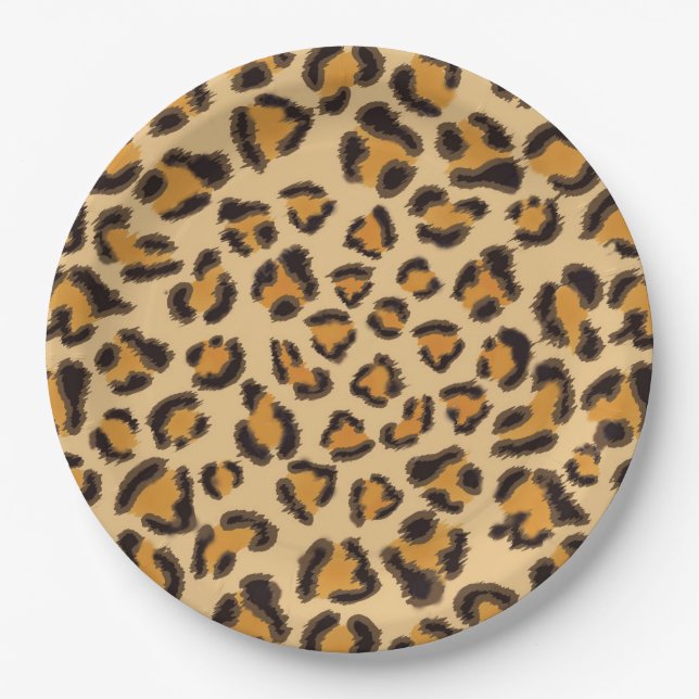 Leopard Print Paper Plate (Front)