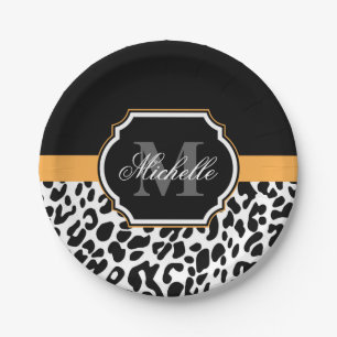 Leopard Print Paper Plate