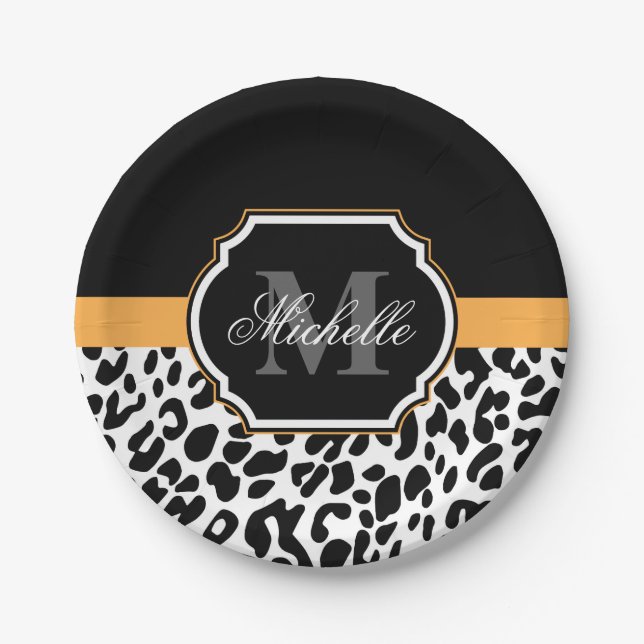 Leopard Print Paper Plate (Front)