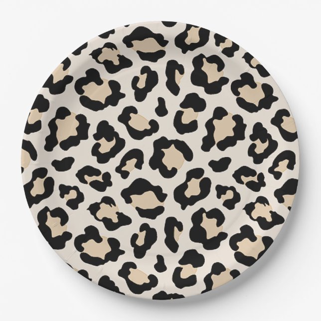 Leopard print paper plate (Front)