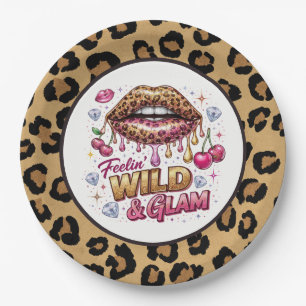 Leopard Print Paper Plates - Custom