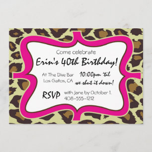 Leopard Print Party Invitation