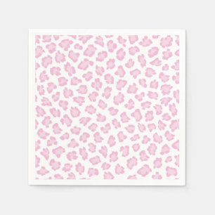 Leopard Print Pastel Pink Sweet Animal Lover Girl Napkin
