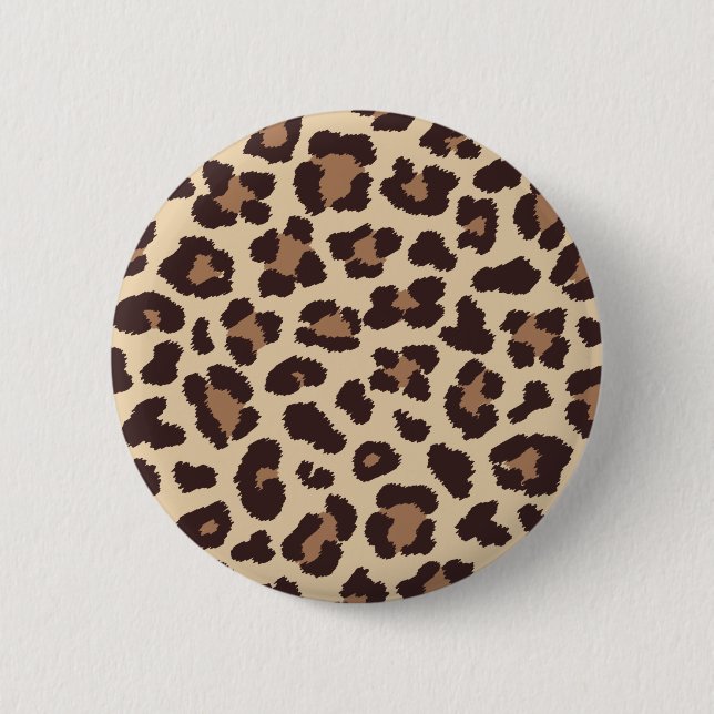 Leopard Print Pattern Button (Front)