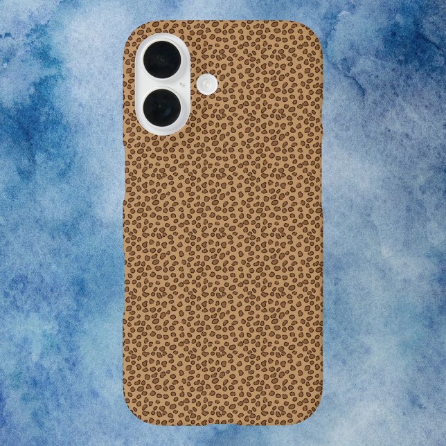 Leopard Print Pattern Case-Mate iPhone Case (A cell phone with a brown leopard print pattern.)
