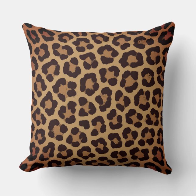 Leopard Print Pattern Cushion (Front)