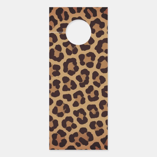 Leopard Print Pattern Door Hanger (Front)