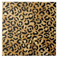 Leopard Print Pattern in Gold and Black