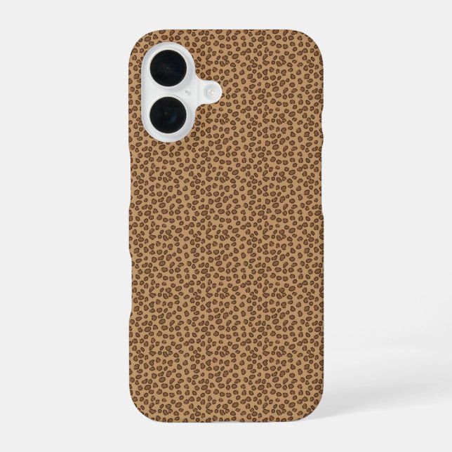 Leopard Print Pattern iPhone 16 Case (Back)