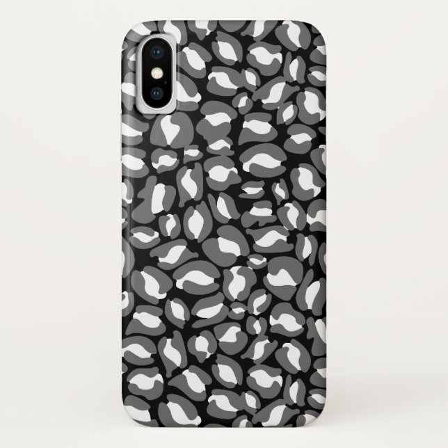 Leopard Print Pattern Jungle monochrome Case-Mate iPhone Case (Back)