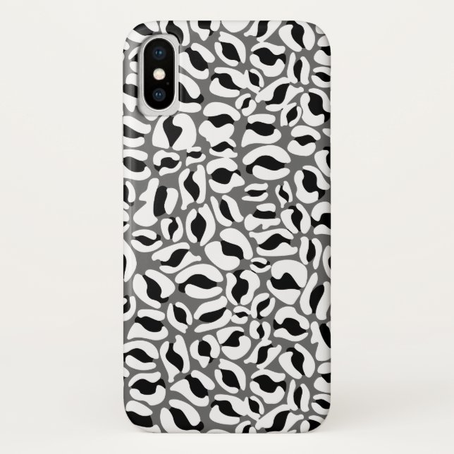 Leopard Print Pattern Jungle monochrome Case-Mate iPhone Case (Back)