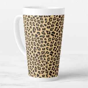 Leopard Print Pattern Latte Mug