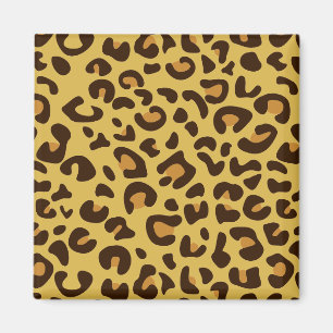 Leopard print pattern magnet
