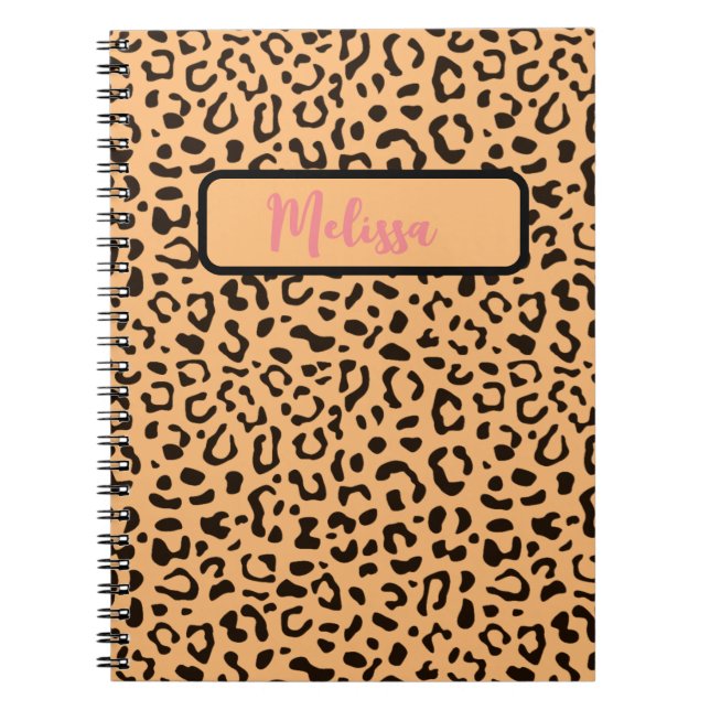 Leopard print pattern notebook (Front)