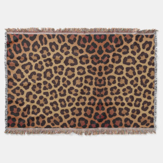 Leopard Print Pattern Throw Blanket