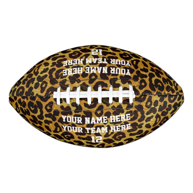 Leopard Print Personalised Name Team Number Sports American Football (Front)