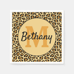 Leopard Print Personalised  Napkin