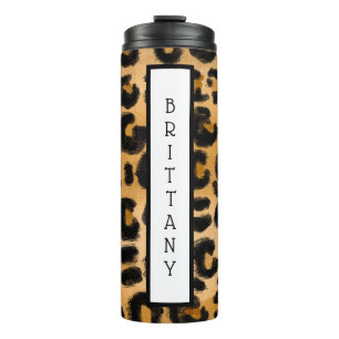 Leopard Print personalized Thermal Tumbler