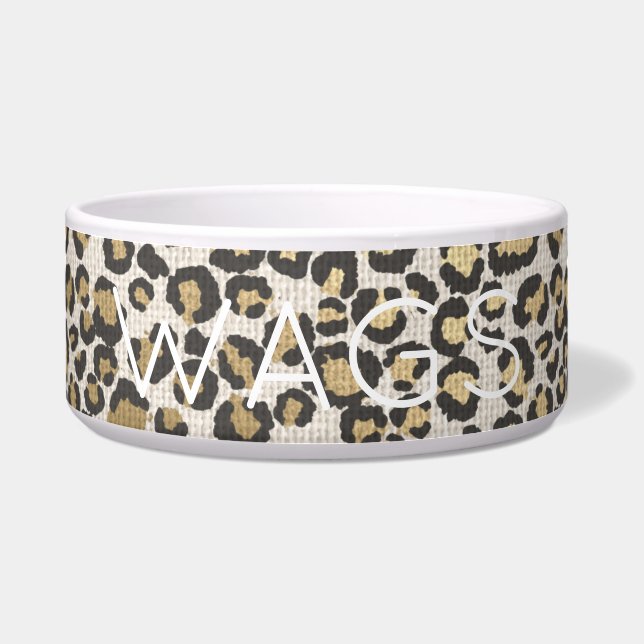 Leopard Print Pet NAME Animal Lover Home Decor (Front)