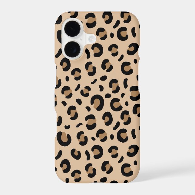 Leopard Print Phone Case | Neutral Aesthetic Anima (Back)