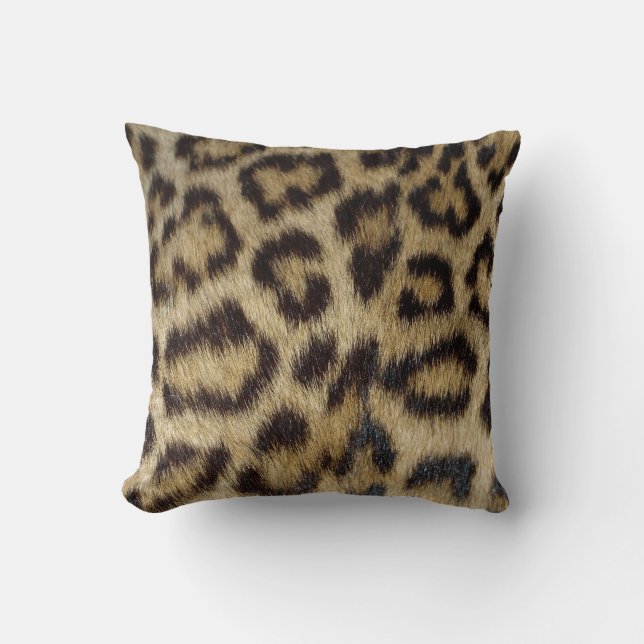 Leopard Print Pillows Decorative with YOUR NAME (Front)