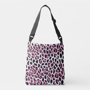 Leopard Print Pink And White Crossbody Bag