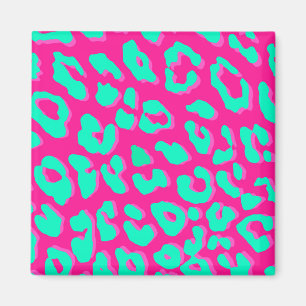Leopard Print Pink Mint Magnet