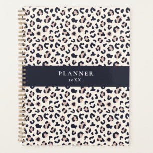 Leopard print pink  planner