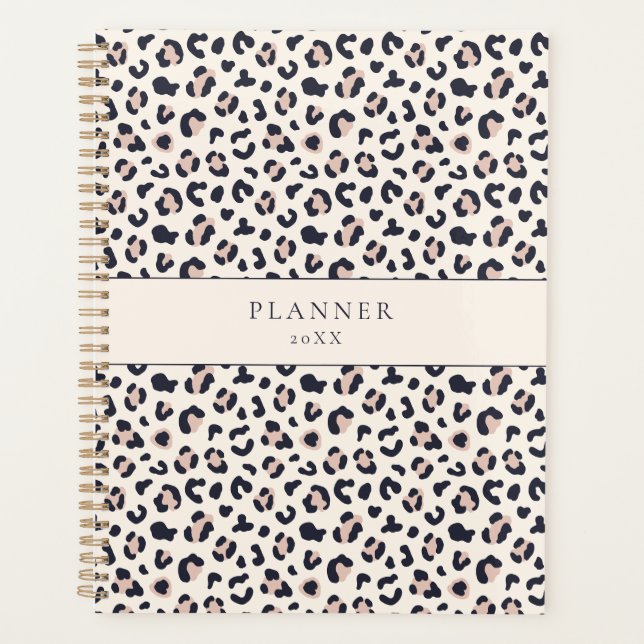 Leopard print pink  planner (Front)