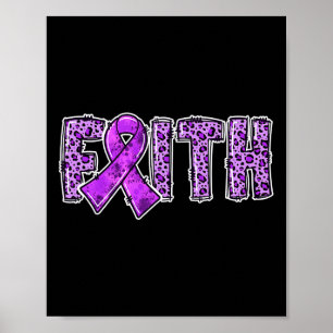 Leopard Print Purple Ribbon Faith Drug Overdose Aw