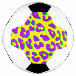 Leopard Print Purple Yellow Green  Football