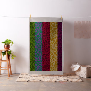 Leopard print retro colour seamless stripes #8 fabric