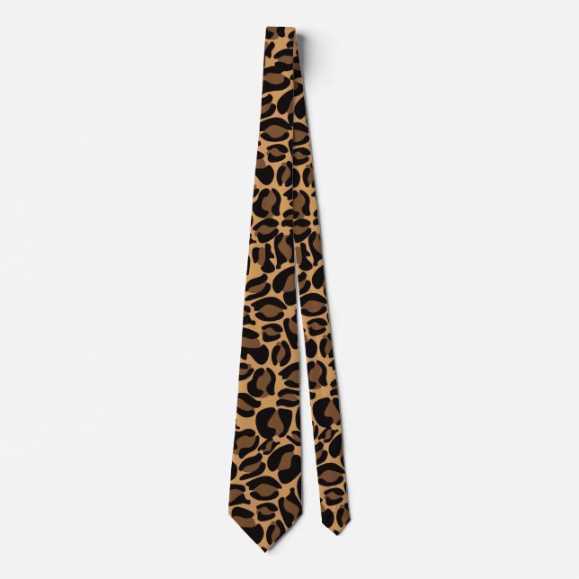 Leopard Print Retro Wedding Groomsmen Tie (Front)