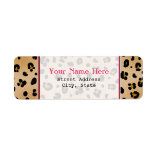 Leopard Print  Return Address Label