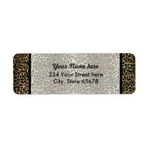 Leopard Print Return Address Labels
