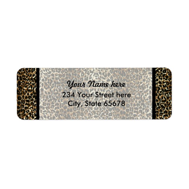 Leopard Print Return Address Labels (Front)