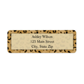 Leopard Print Return Address Labels