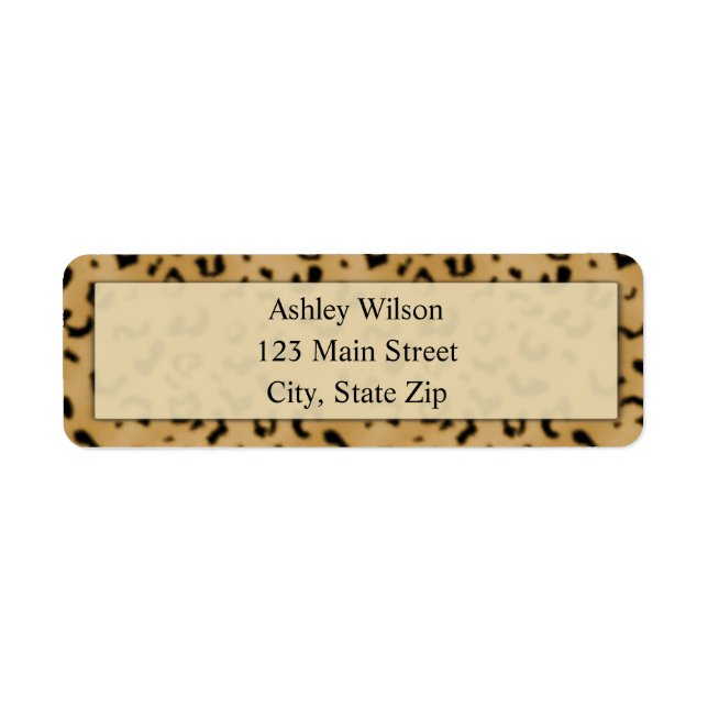 Leopard Print Return Address Labels (Front)